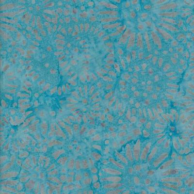 Sun Flower Cerulean Batik Fabric Sf610323