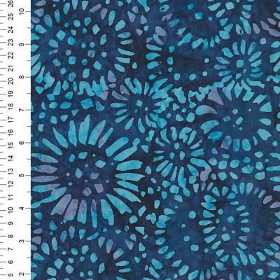 Sun Flower Deepbluenavy Batik Fabric Sf400323