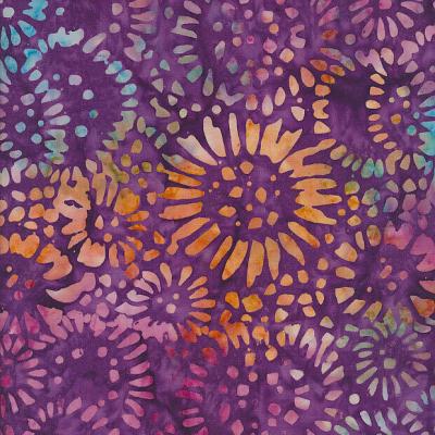 Sun Flower Violetmbatik Fabric Sf970323